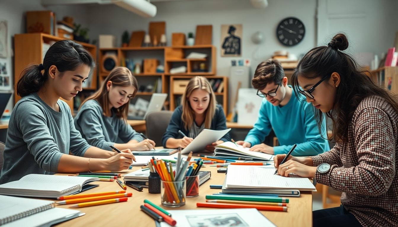 Modern university campus for students